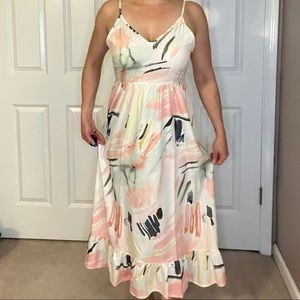 Maxi/Midi Summer Watercolor Dress